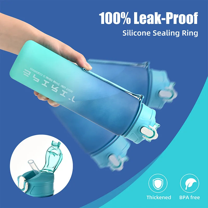 1PCS 800ML Large Capacity Sports Water Bottle Leak Proof Colorful