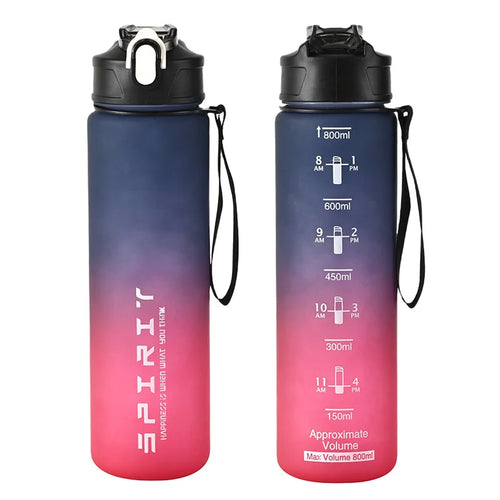 1PCS 800ML Large Capacity Sports Water Bottle Leak Proof Colorful