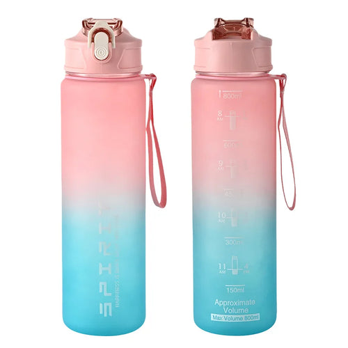 1PCS 800ML Large Capacity Sports Water Bottle Leak Proof Colorful